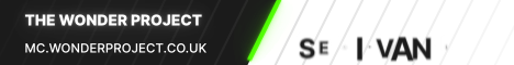 Minecraft server banner for The Wonder Project