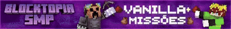 Minecraft server banner for Blocktopia