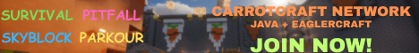 Minecraft server banner for Carrotcraft Network