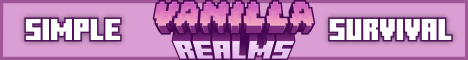 Minecraft server banner for Vanilla Realms