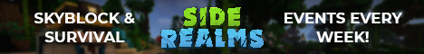 Minecraft server banner for Side Realms