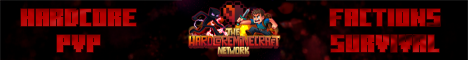 Minecraft server banner for The Hardcore Minecraft Network